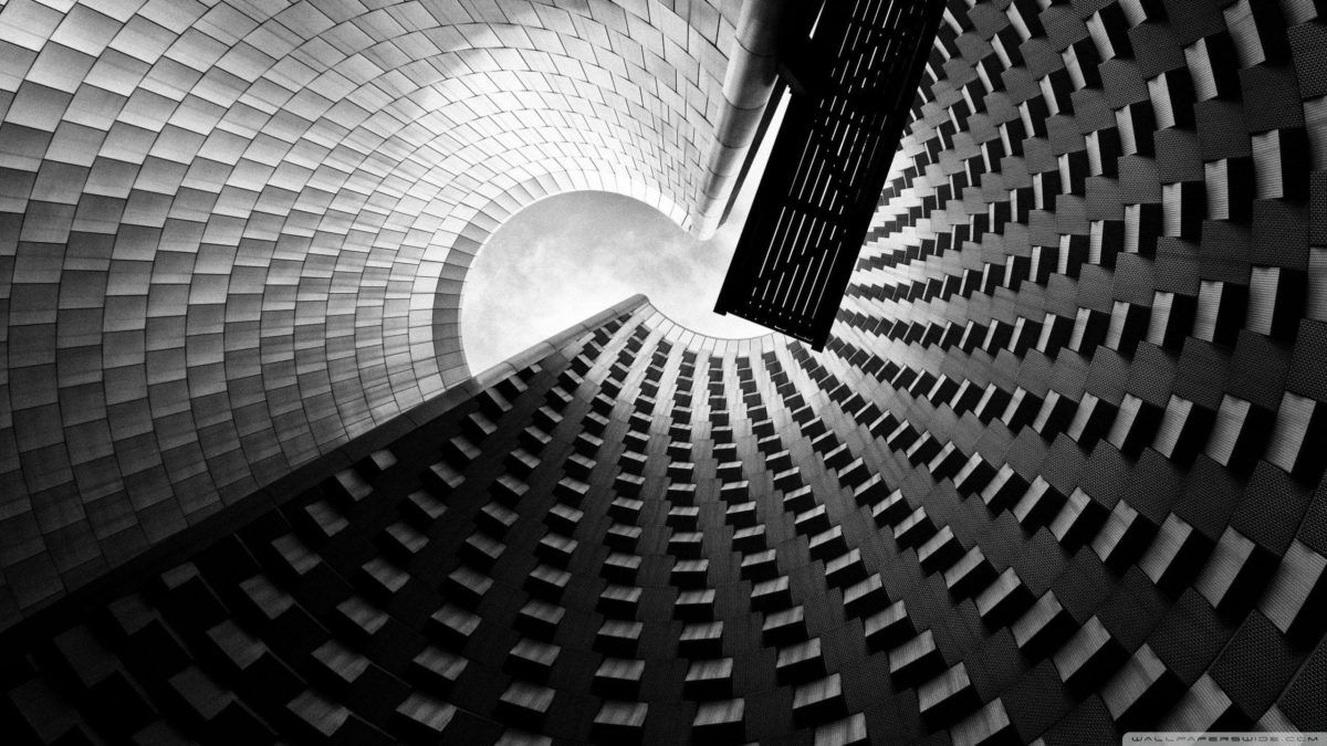Architettura interno curvo bianco-nero, 1280x1024 HD, PC Desktop