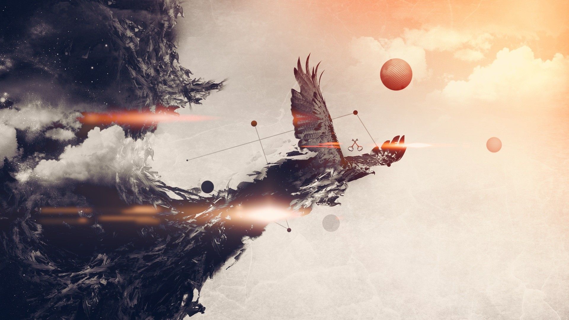 Aquila astratta arte digitale, 1920x1080 1080p, PC