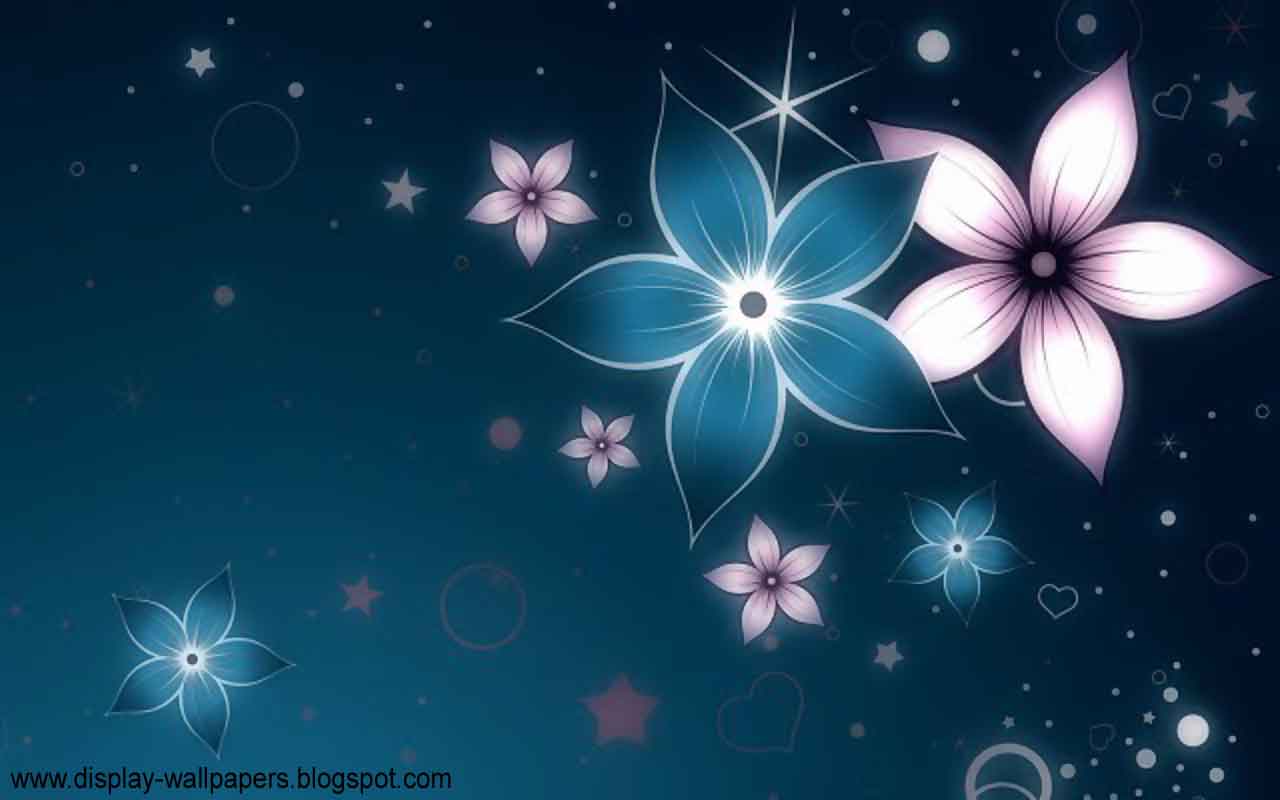 Fiori astratti luminosi blu, sfondi per Computer, 1280x800 720p, PC