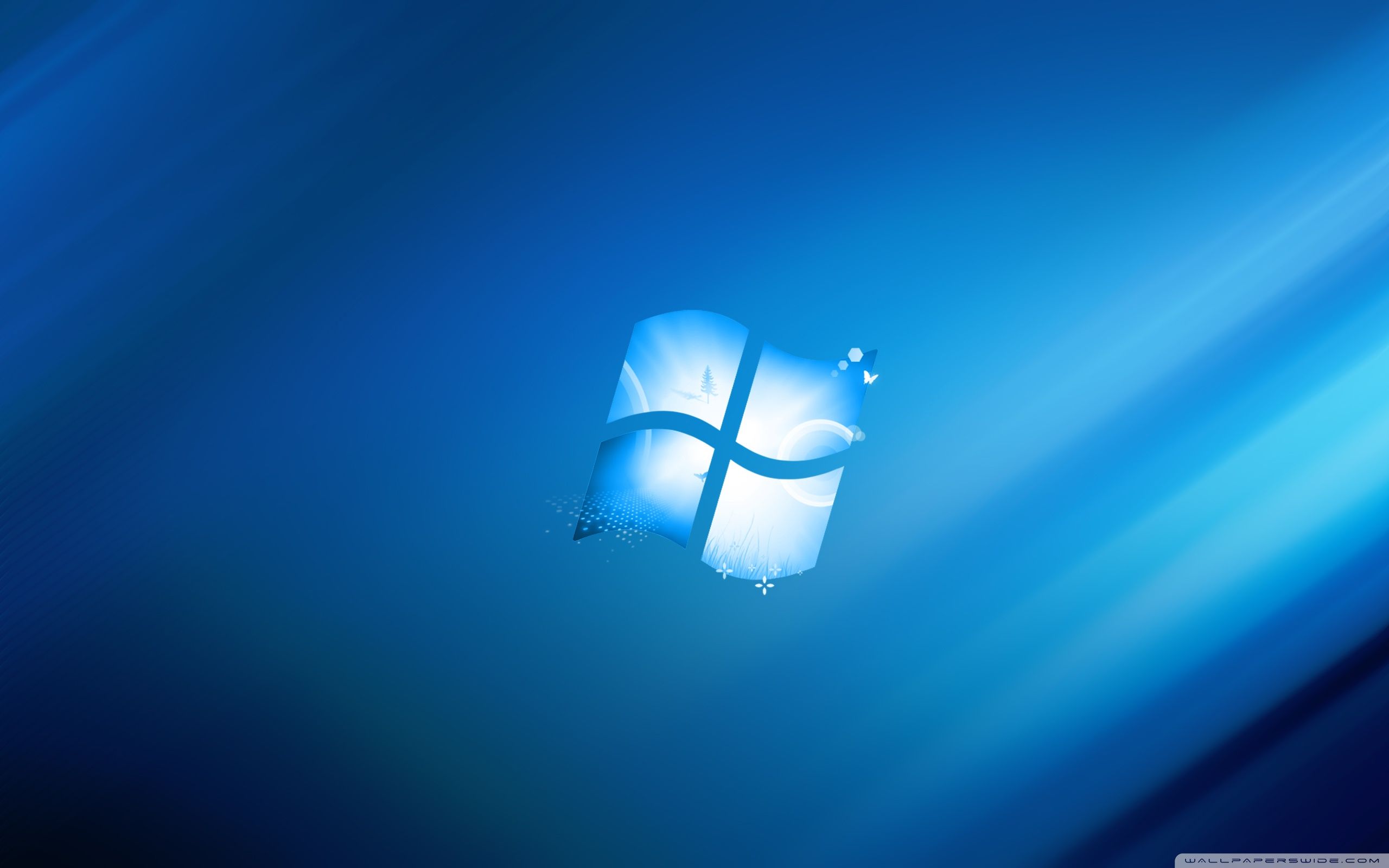 Logo Windows blu astratto, sistema operativo Microsoft, sfondi per Computer, 2560x1600 WQXGA, Monitor Gaming