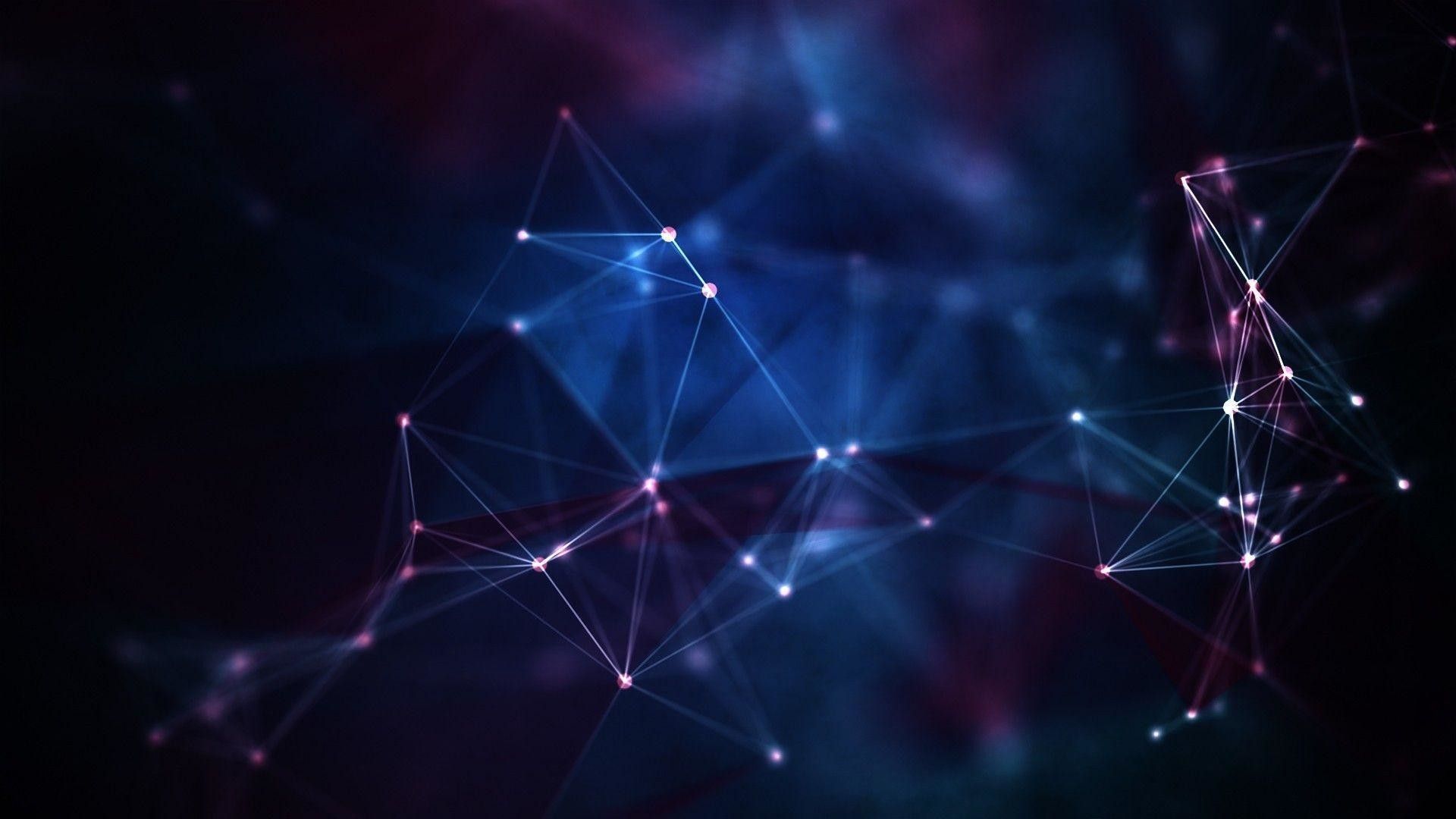 Rete di nodi digitali astratta, sfondi per Computer, 1920x1080 Full HD, PC