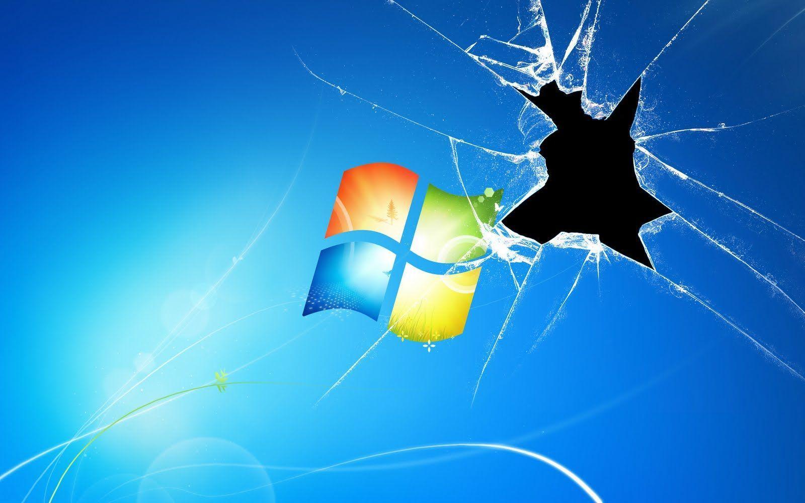 Vetro rotto logo Windows, sistema operativo Microsoft, 1600x1000 HD, PC Desktop