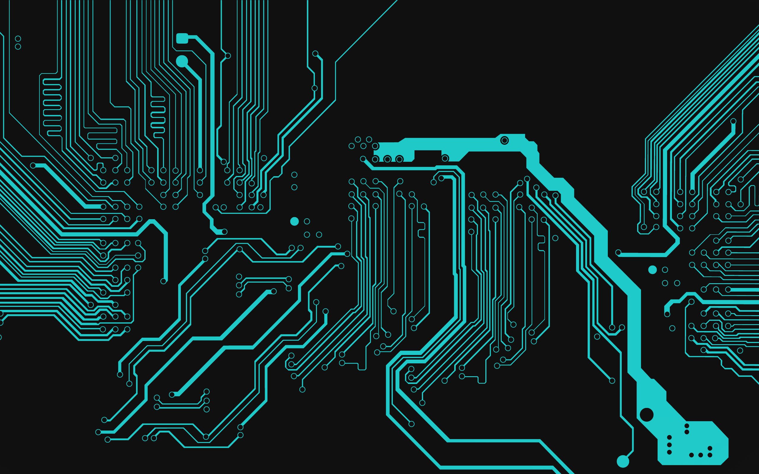 Circuito elettronico ciano scuro, sfondi per Computer, 2560x1600 2K+, PC