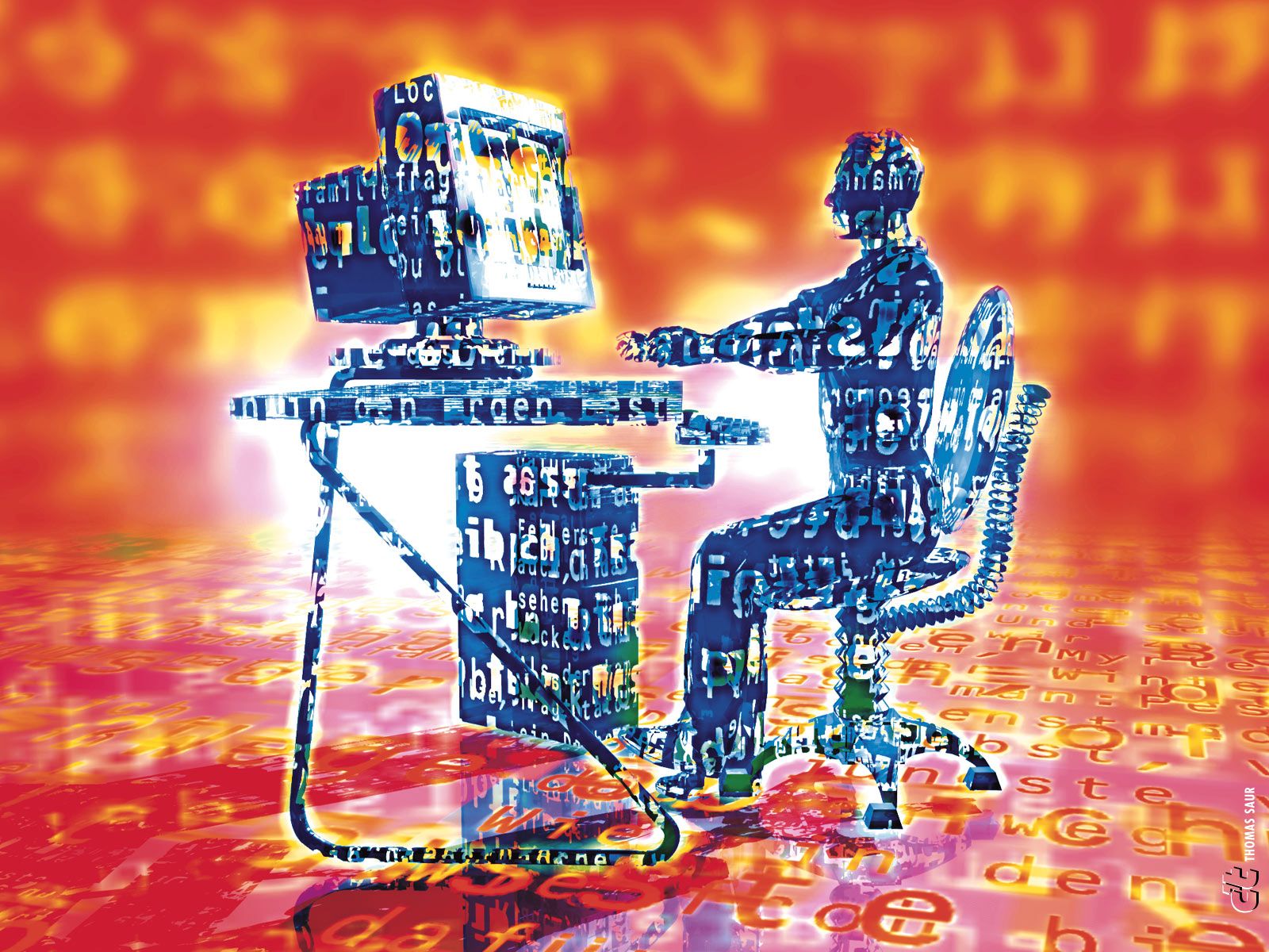 Persona al computer, codice binario, sfondi per Computer, 1600x1200 900p, PC Desktop