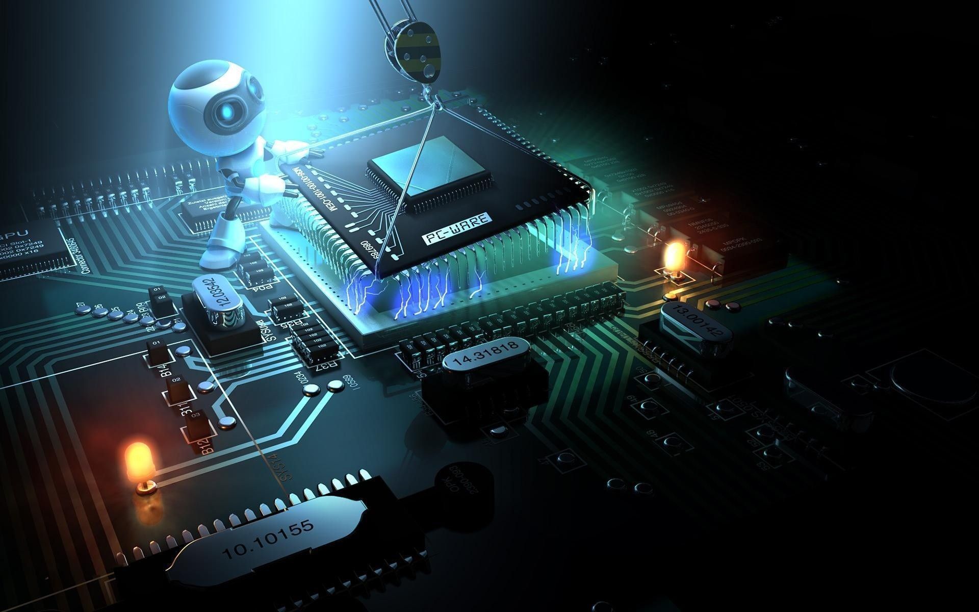 Circuito elettronico blu illuminato, sfondi per Computer, 1920x1200 Full HD+ WUXGA, PC Desktop