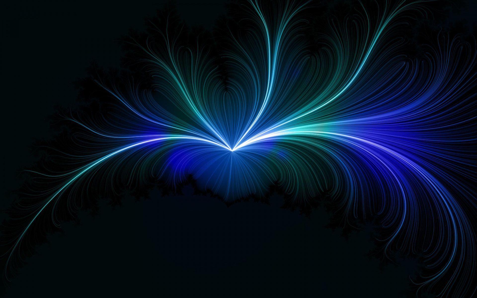 Fibre luminose astratte blu, 1920x1200 Full HD+, Monitor Gaming