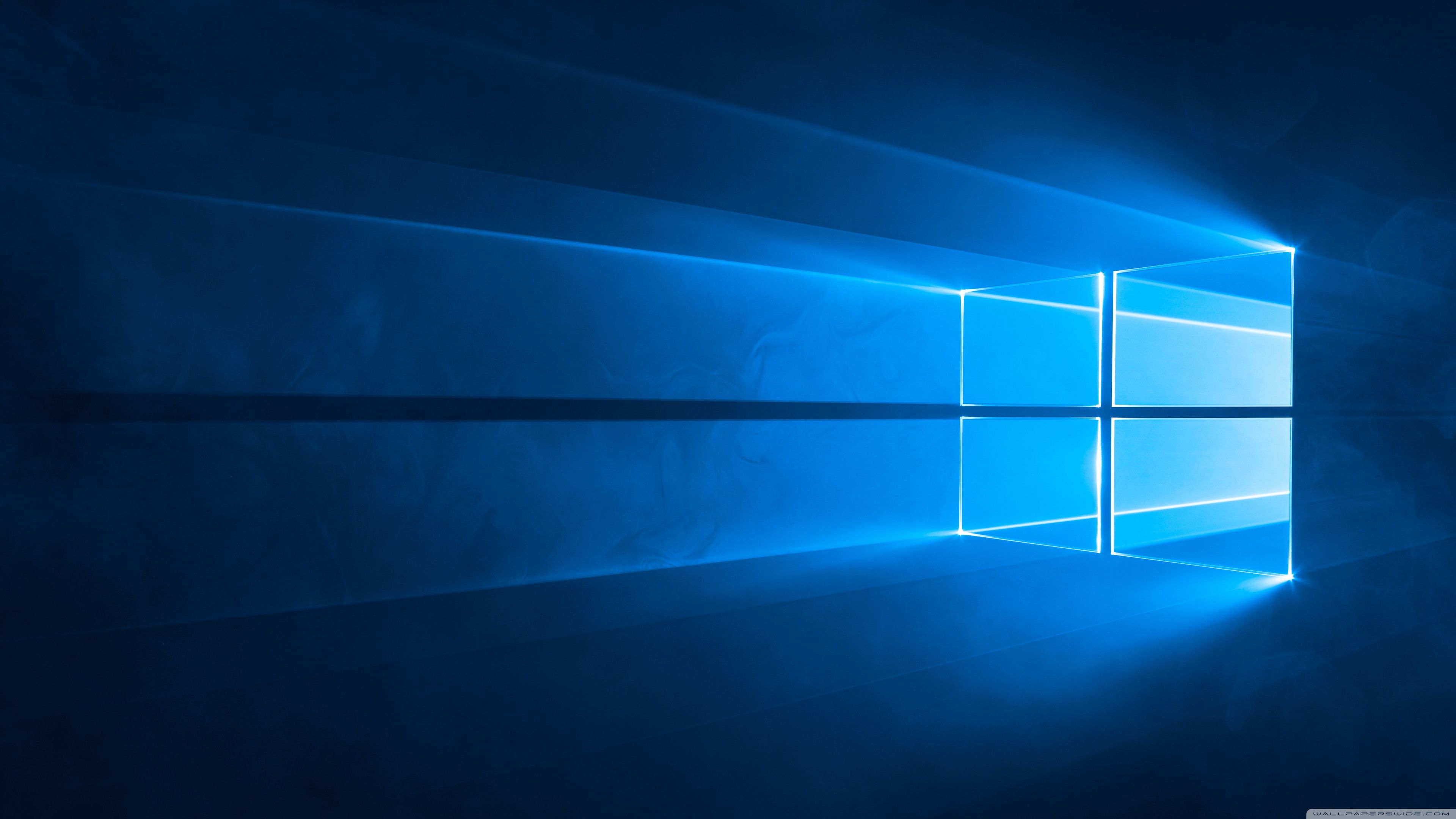 Logo Windows 10 astratto blu, sistema operativo Microsoft, sfondi per Computer, 3840x2160 UHD, Monitor Gaming