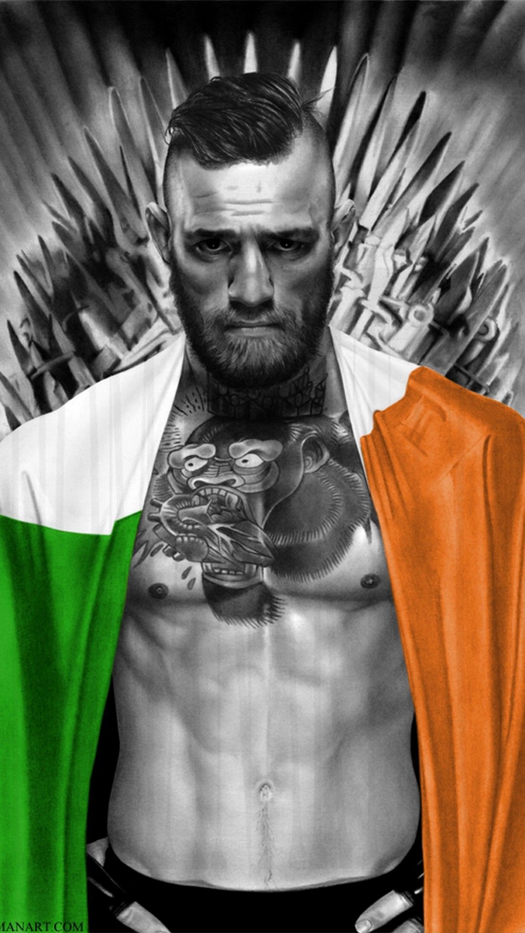 Conor McGregor bandiera irlandese, 1080x1920 Verticale, iPhone Pro Max