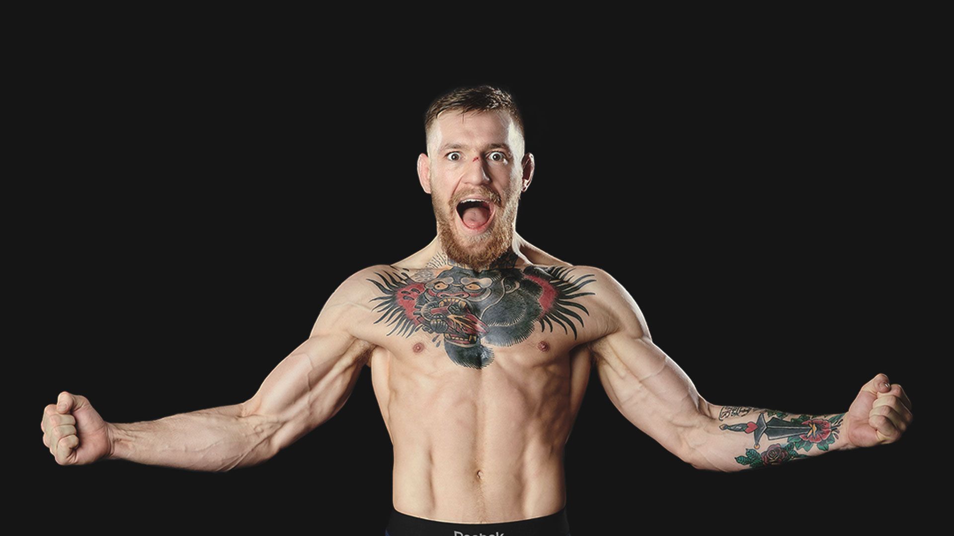 Conor McGregor tatuato urlo, 1920x1080 1080p, Desktop