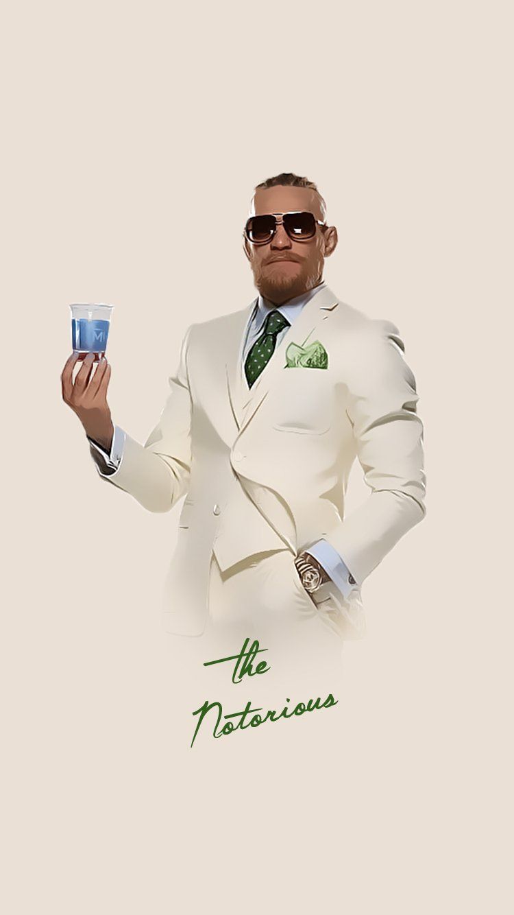 Conor McGregor completo bianco, 750x1334 Verticale, iPhone Plus