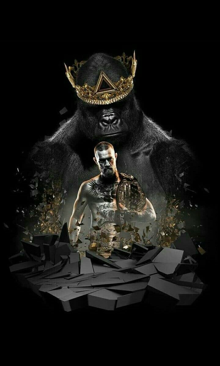 Gorilla con corona e lottatore, 720x1193 Verticale, iPhone Pro Max