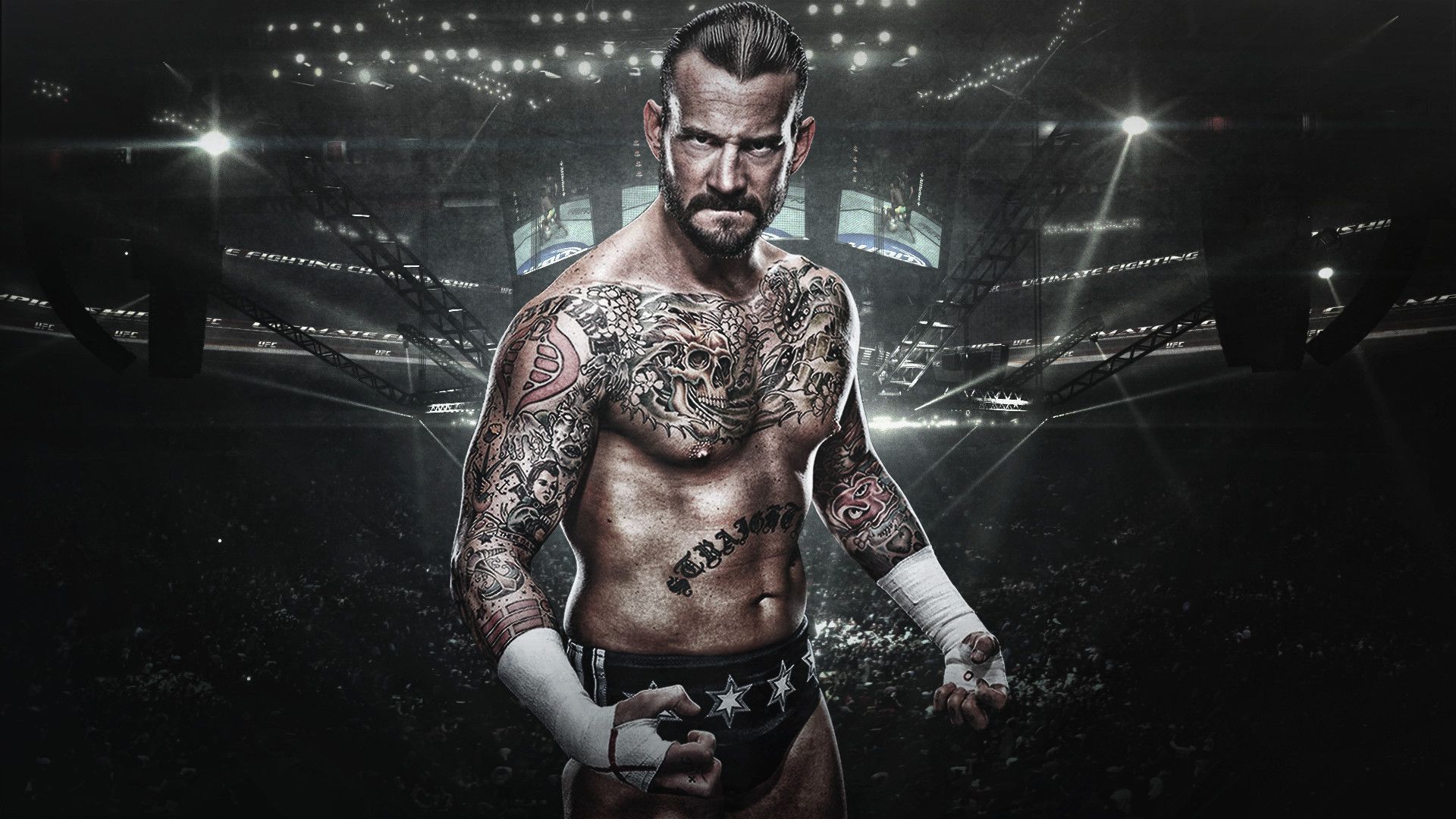 Lottatore tatuato in arena, 1920x1080 1080p, PC Desktop