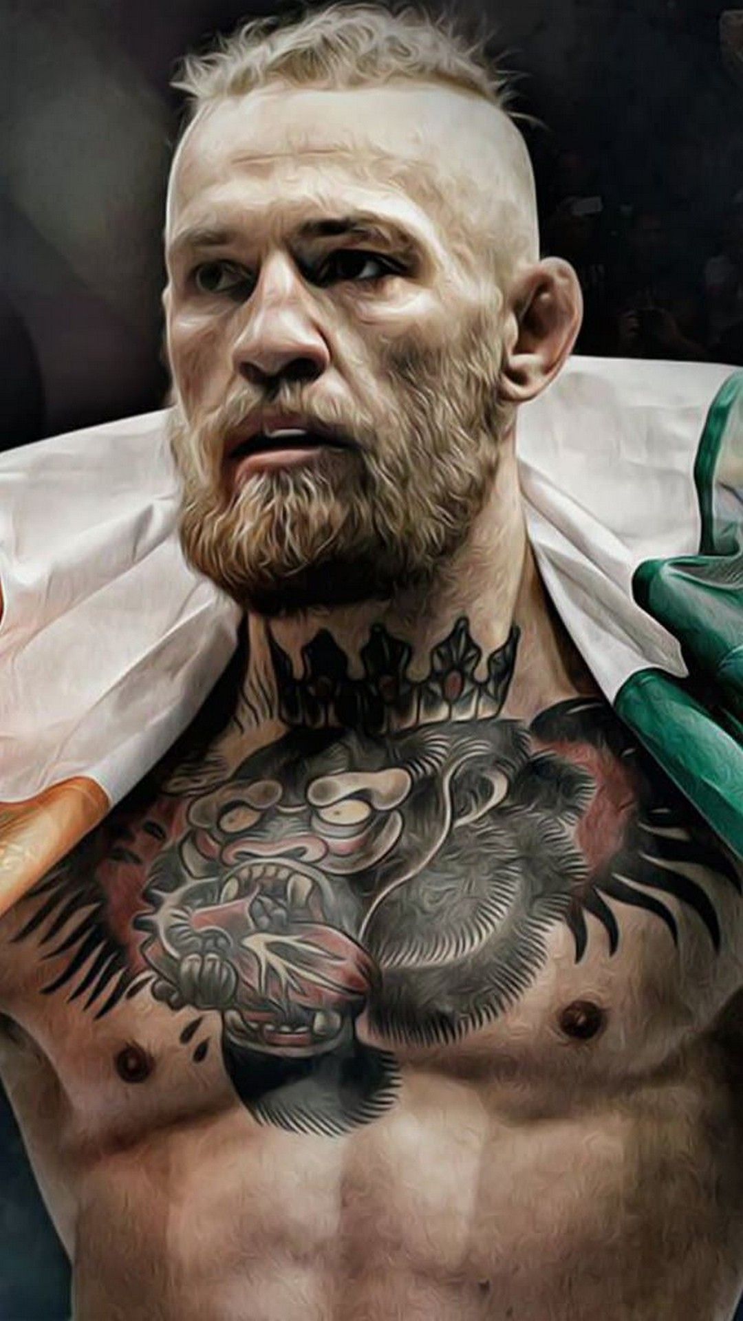 Conor McGregor tatuaggio petto, MMA, 1080x1920 Verticale, iPhone Pro