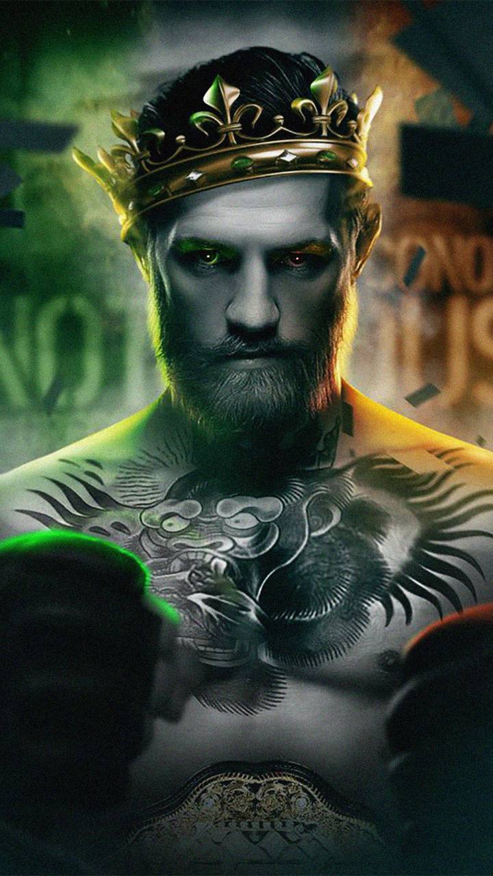 Conor McGregor con corona, 720x1280 Full HD Verticale, iPhone Pro