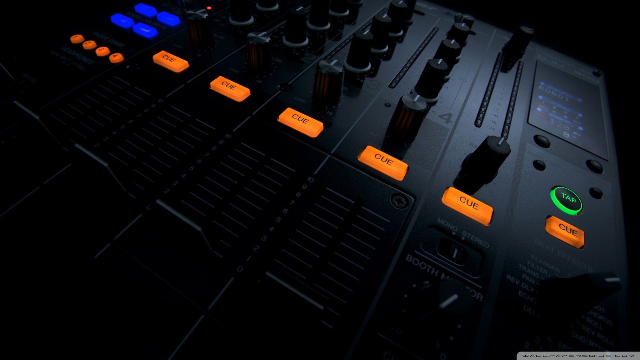 Controller DJ nero con luci, 2048x1152 Hi-Res, PC