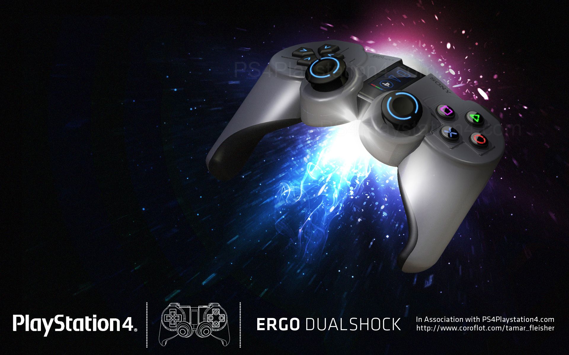 Controller PlayStation Ergo Dualshock, 1920x1200 Full HD+, Laptop
