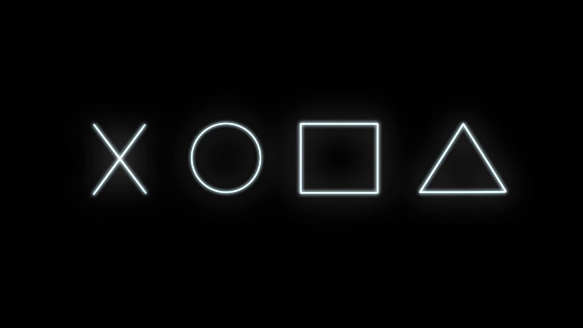 Simboli controller PlayStation neon, console Sony, 1920x1080 1080p, Desktop