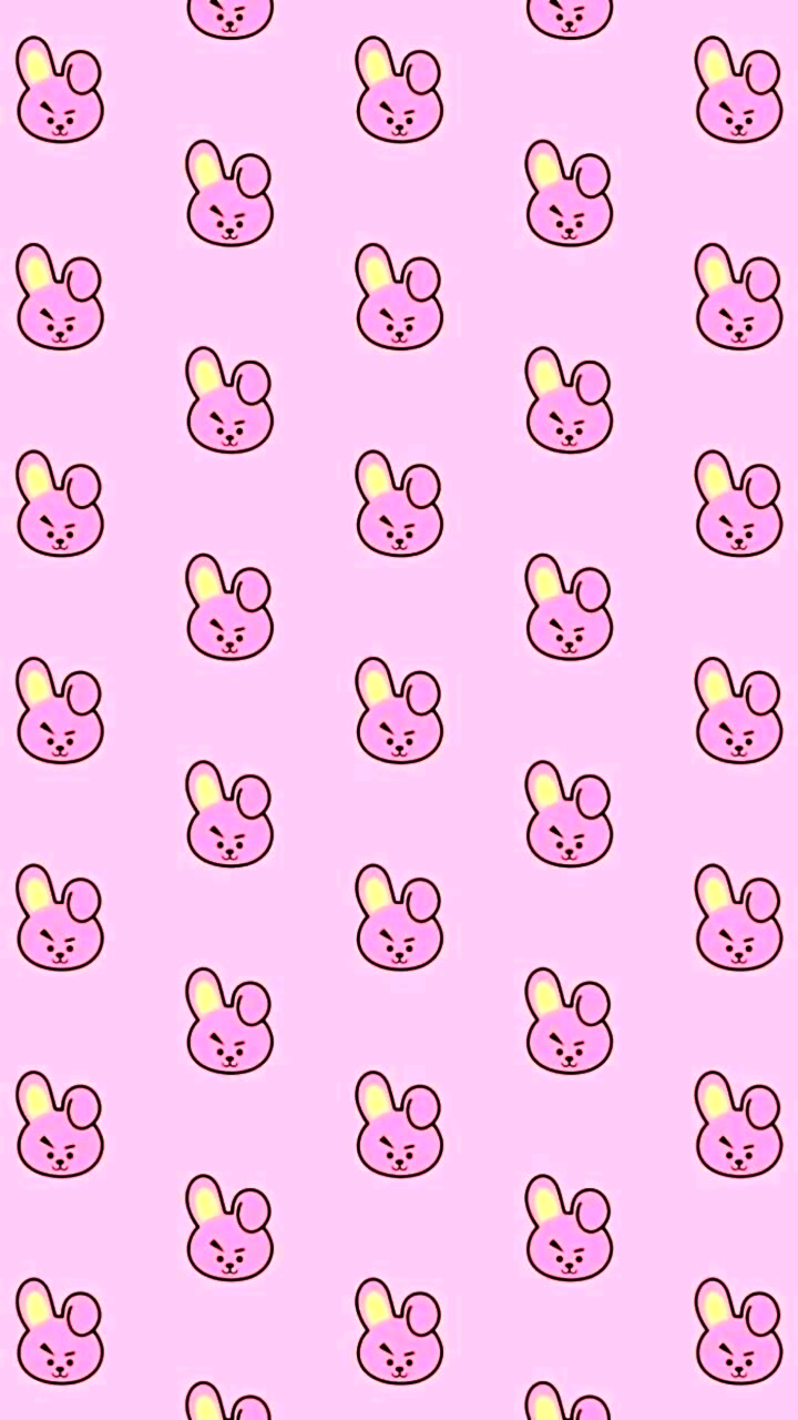Cooky BT21 coniglietto rosa pattern, LINE Friends, 720x1280 Full HD Verticale, Smartphone