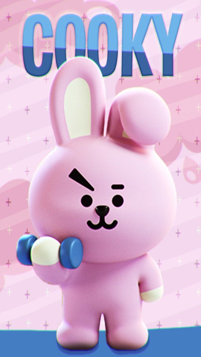 Cooky BT21 coniglio rosa, 670x1191 Full HD Verticale, Smartphone