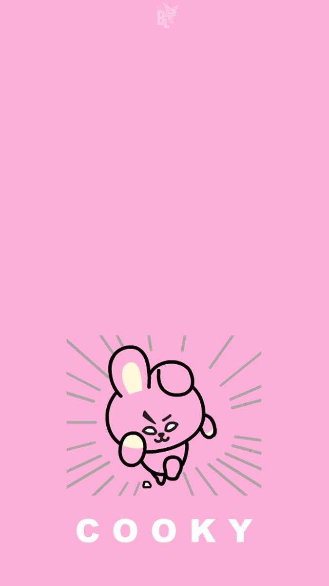 Cooky BT21 coniglio rosa, 675x1200 Full HD Verticale, Samsung Galaxy
