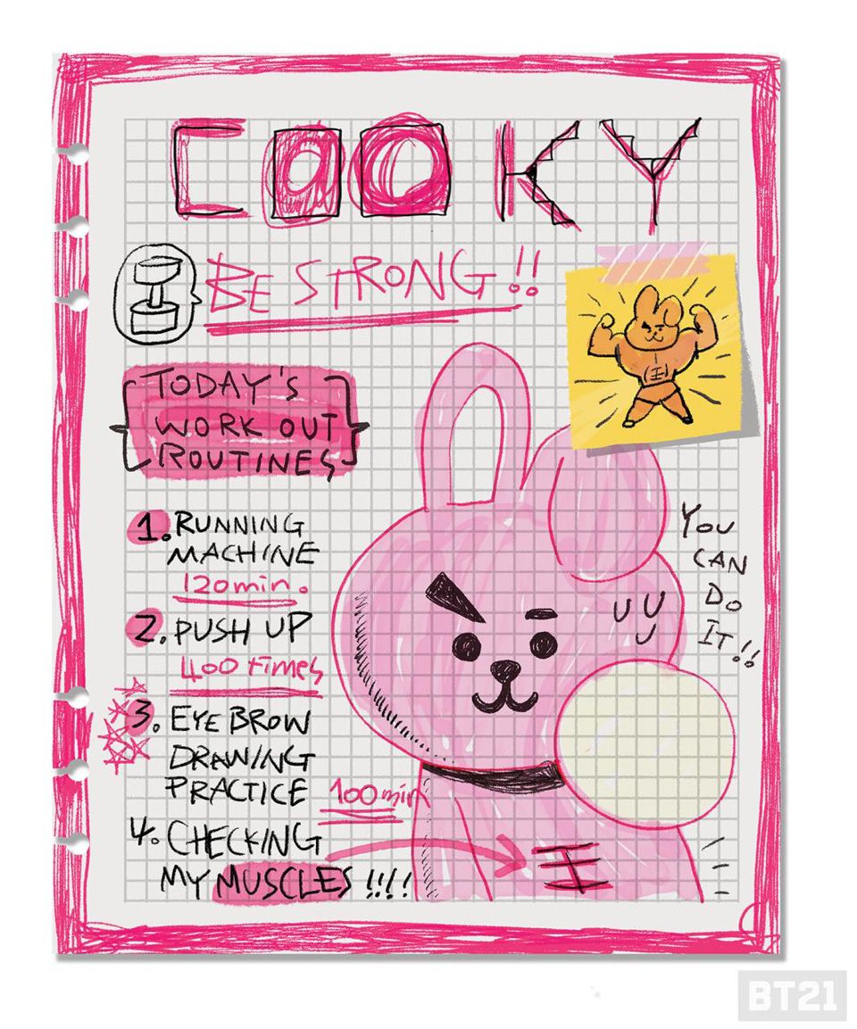 Cooky BT21 coniglio rosa, 960x1153 Verticale, Mobile
