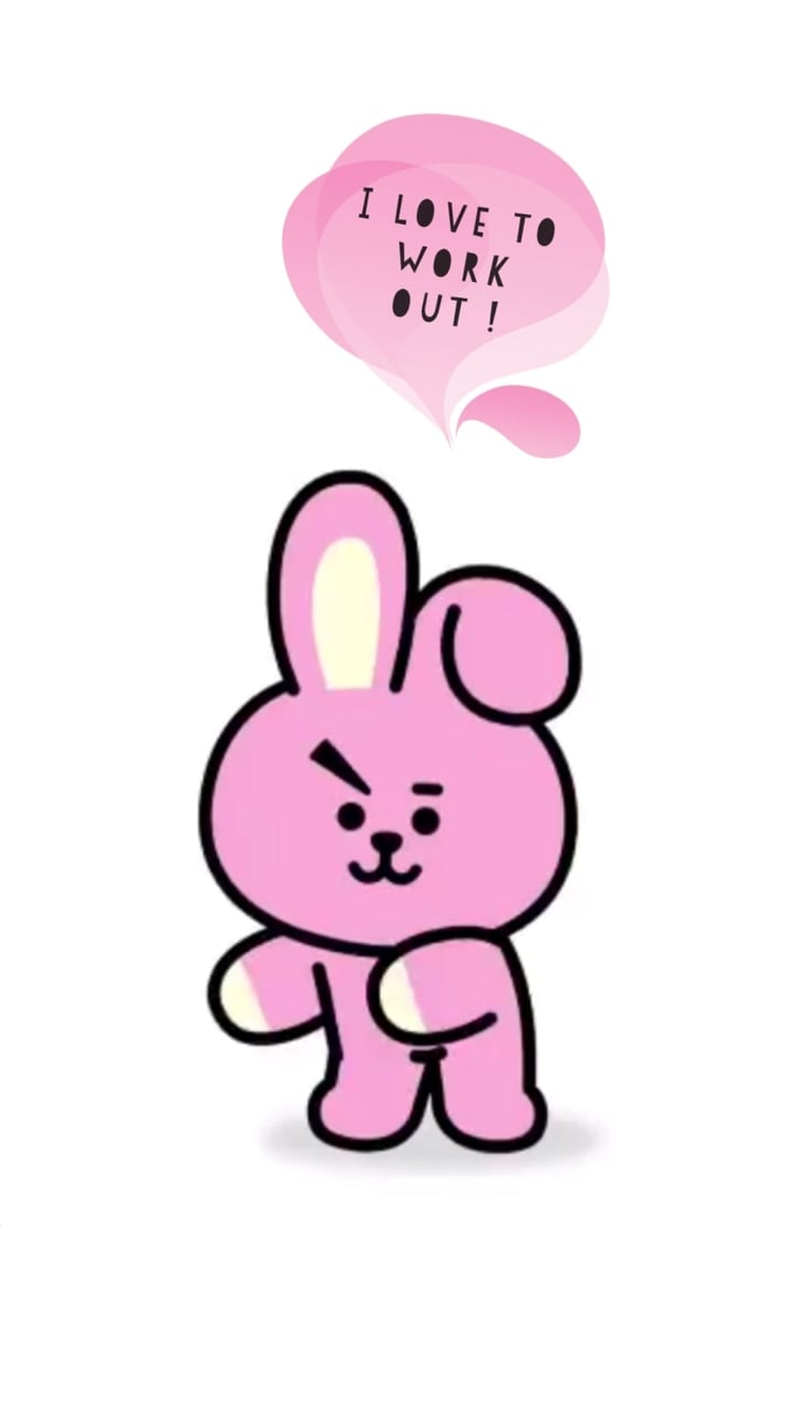 Cooky BT21 coniglio rosa, 720x1280 Full HD Verticale, iPhone