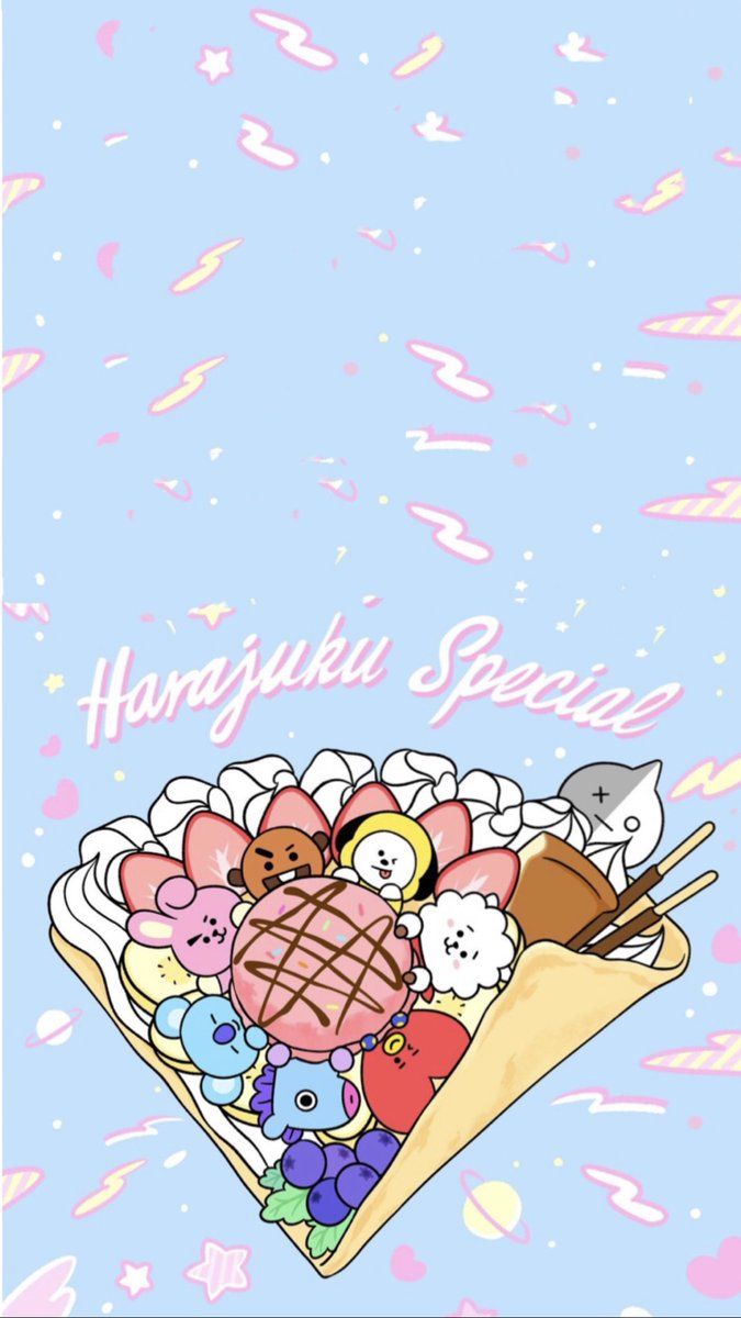 Personaggi BT21 crepe kawaii, 675x1200 Full HD Verticale, iPhone