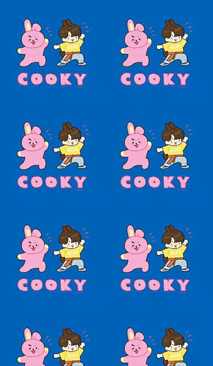 Cooky BT21 coniglio rosa pattern, 736x1266 Full HD Verticale, iPhone