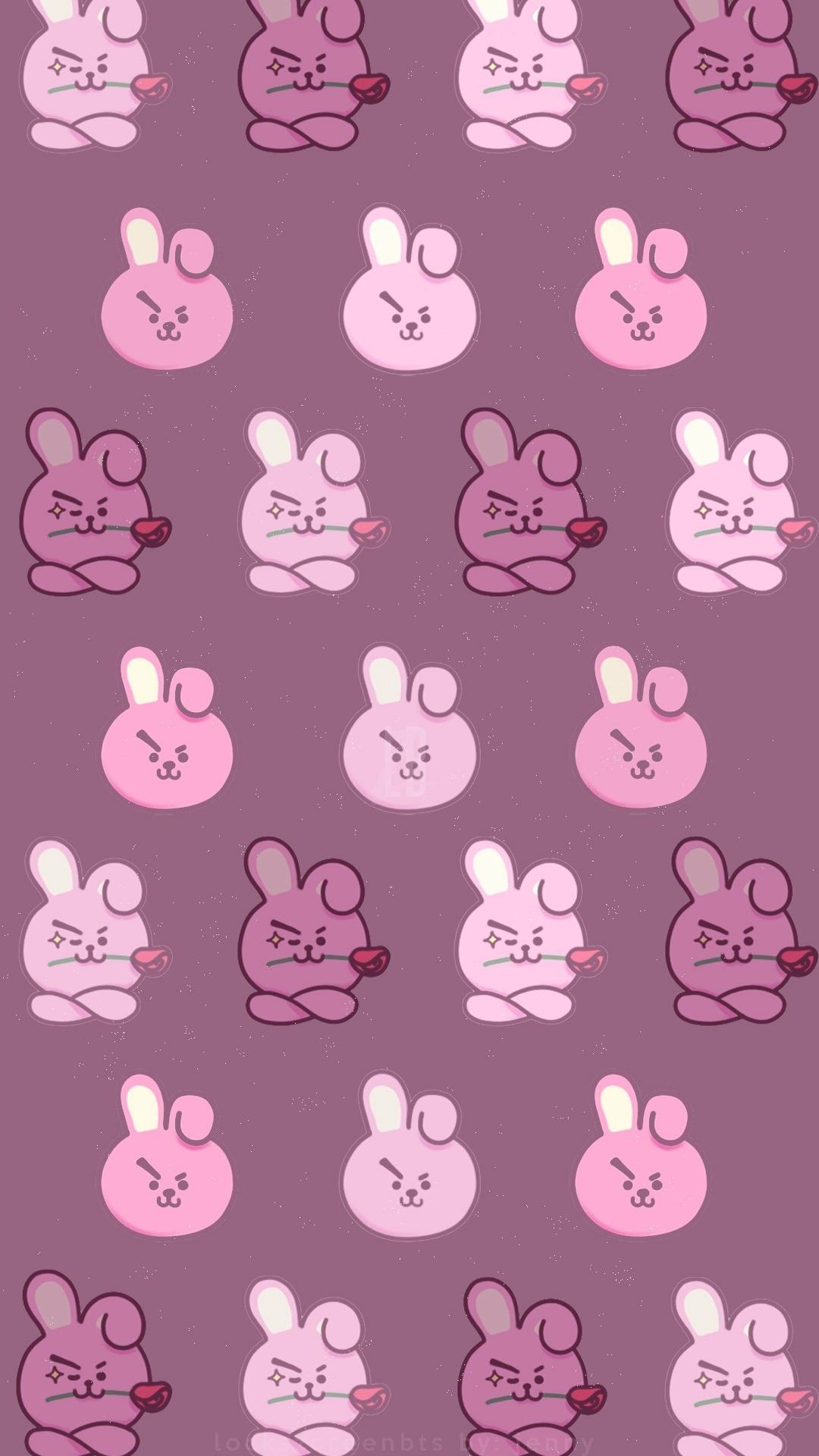 Cooky BT21 coniglietto pattern, 1080x1920 Full HD Verticale, iPhone