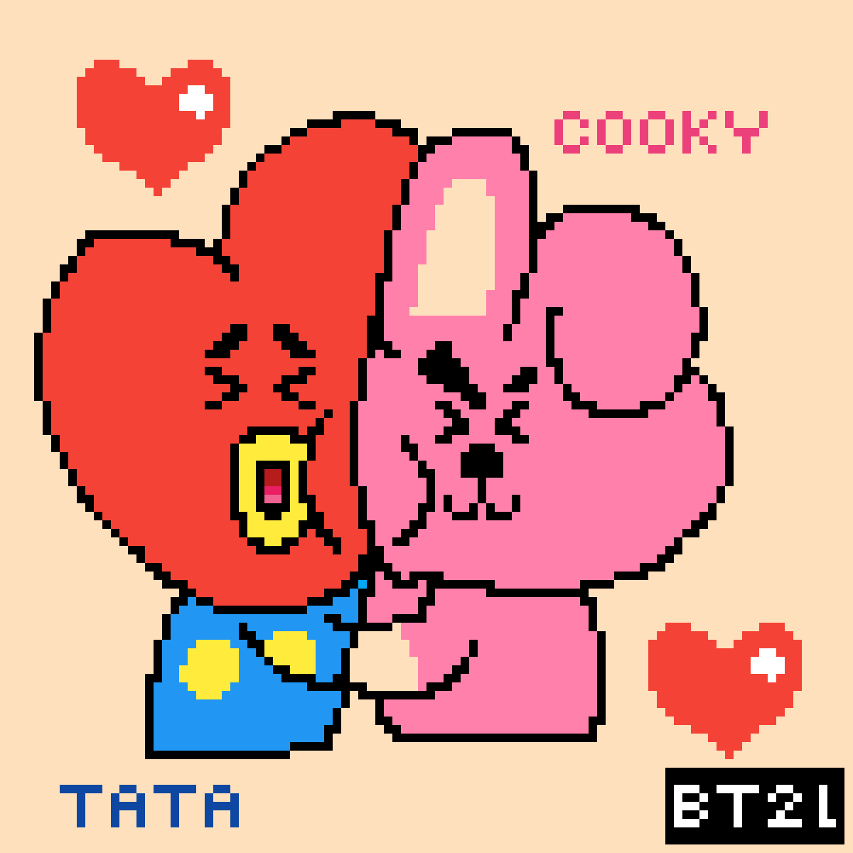 Cooky e TaTa BT21, 1200x1200 HD, MacBook Air