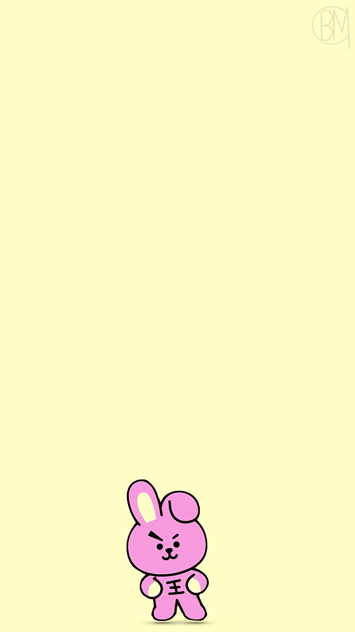 Cooky BT21 coniglio rosa, 1152x2048 Full HD Verticale, iPhone