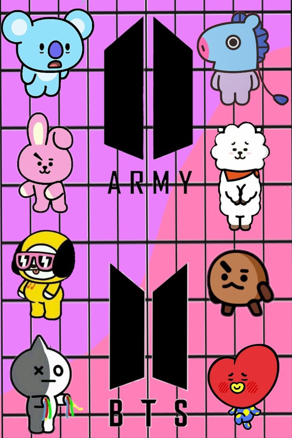 BT21 personaggi BTS Army, gruppo K-pop, 1024x1536 Full HD Verticale, Smartphone