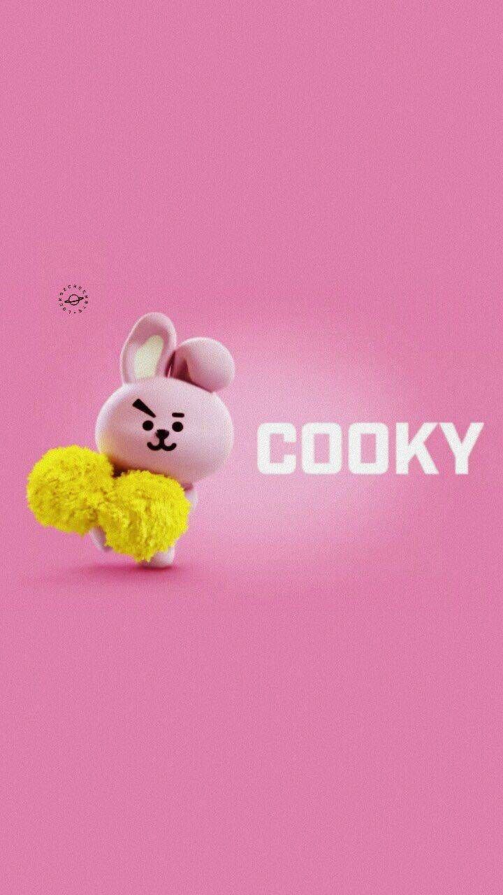 Cooky BT21 coniglio rosa, Jung Kook, 720x1280 Verticale, Telefono