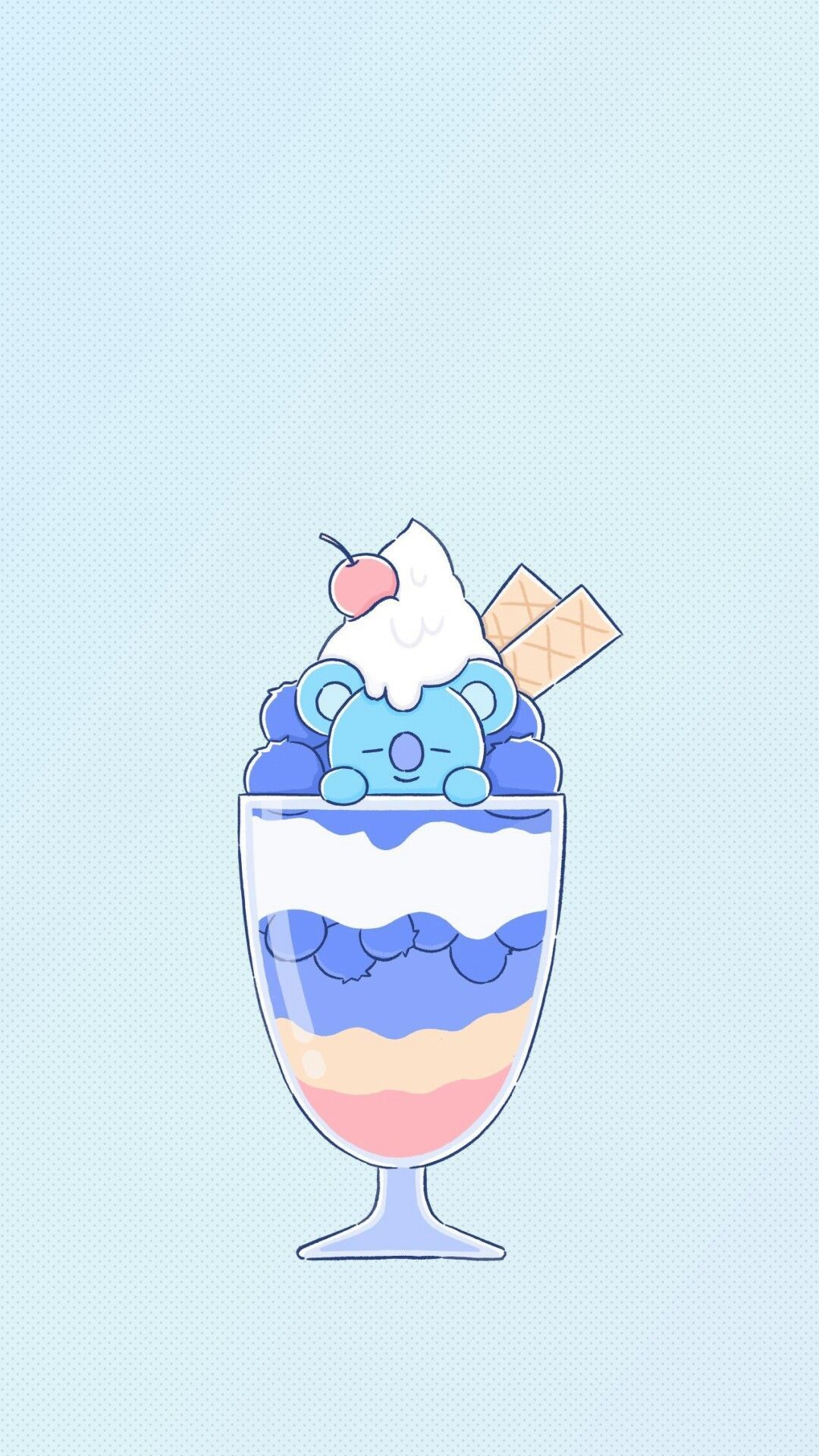 Cooky BT21 coppa gelato, 1080x1920 Verticale, Mobile