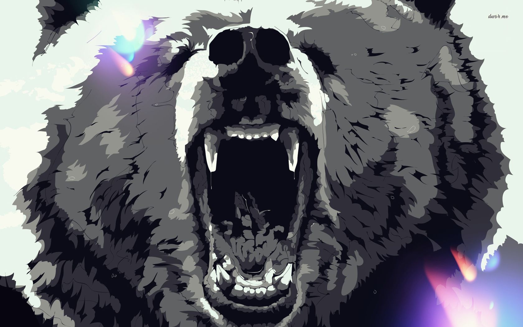Panda e orso polare disegnati, 1440x900 720p, Laptop