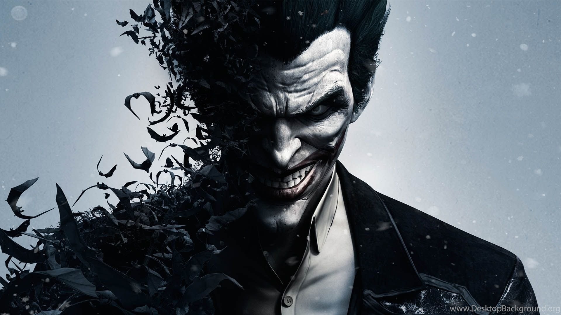 Joker pipistrelli sfondo grigio, nemesi di Batman, 1920x1080 Full HD 1080p, Laptop