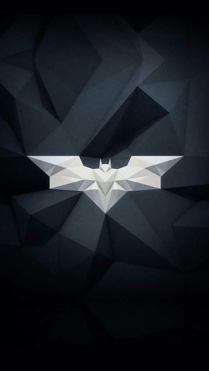 Logo Batman geometrico scuro, 700x1243 Full HD Verticale, Google Pixel