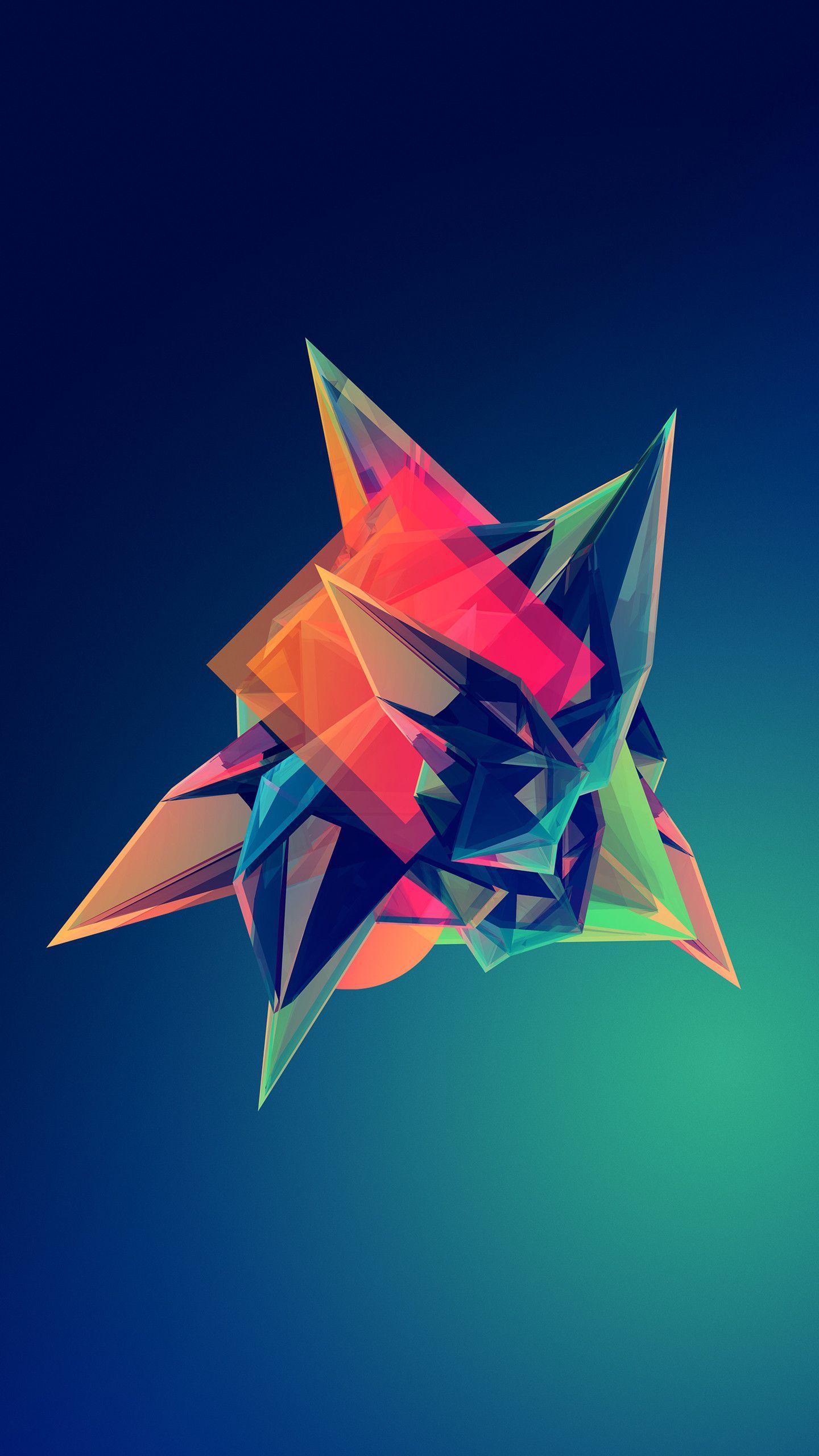 Forma geometrica astratta colorata, 1440x2560 Full HD Verticale, Smartphone