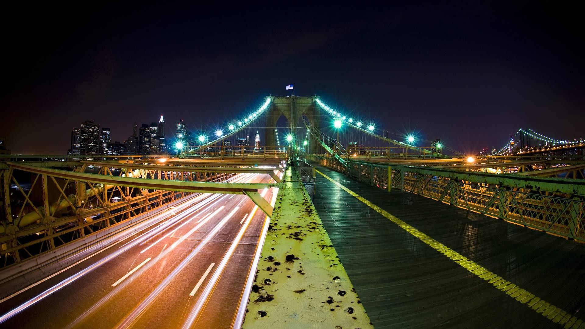 Ponte di Brooklyn notturno, 1920x1080 1080p, PC