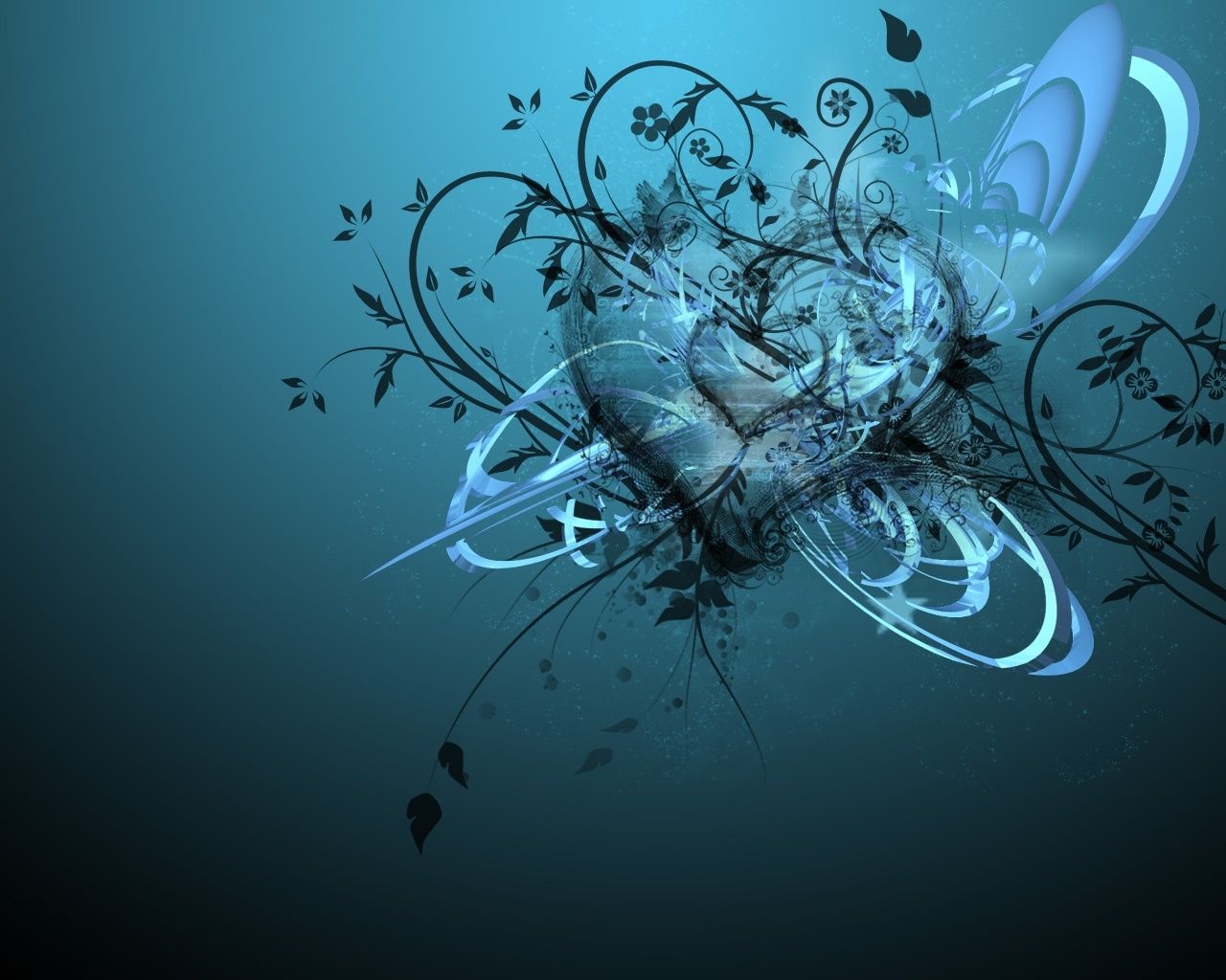 Cuore astratto blu con volute, 1280x1024 720p, Lenovo Legion