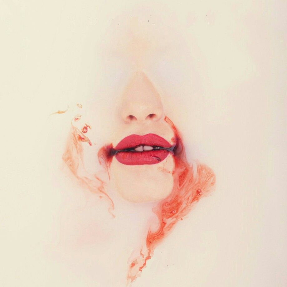 Volto con labbra rosse fumo, 920x920 HD, PC