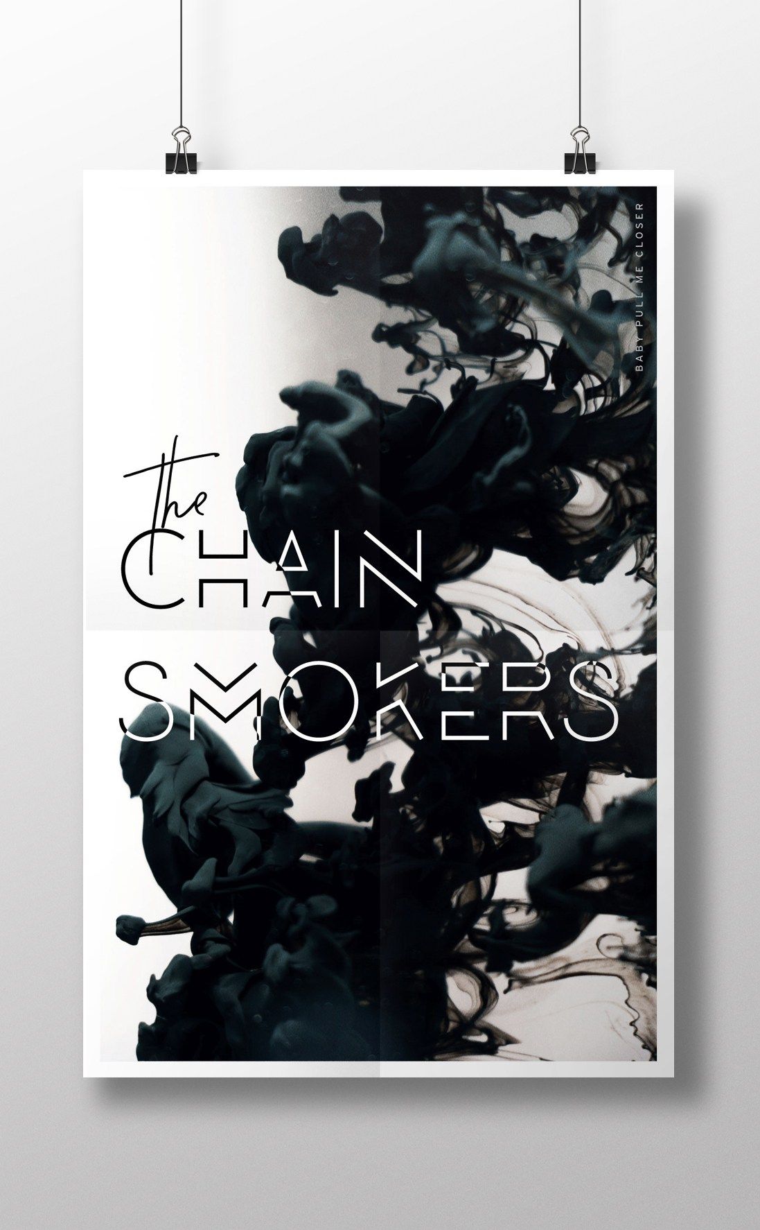 Poster The Chainsmokers fumo nero, 1097x1774 Verticale, Telefono