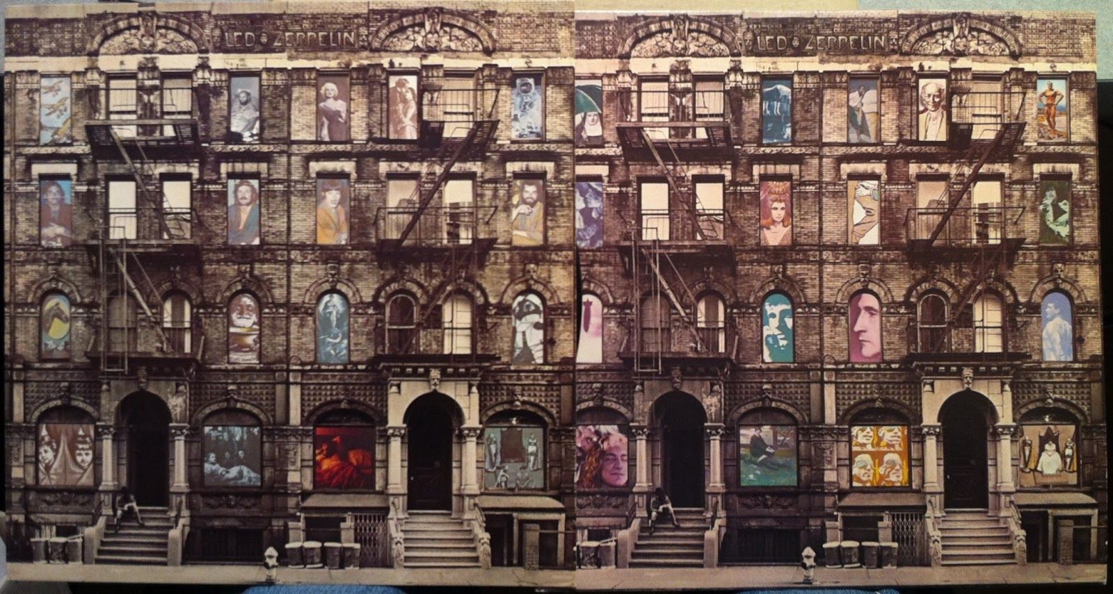 Copertina Physical Graffiti Led Zeppelin, Stairway to Heaven, 1600x855 HD, Laptop