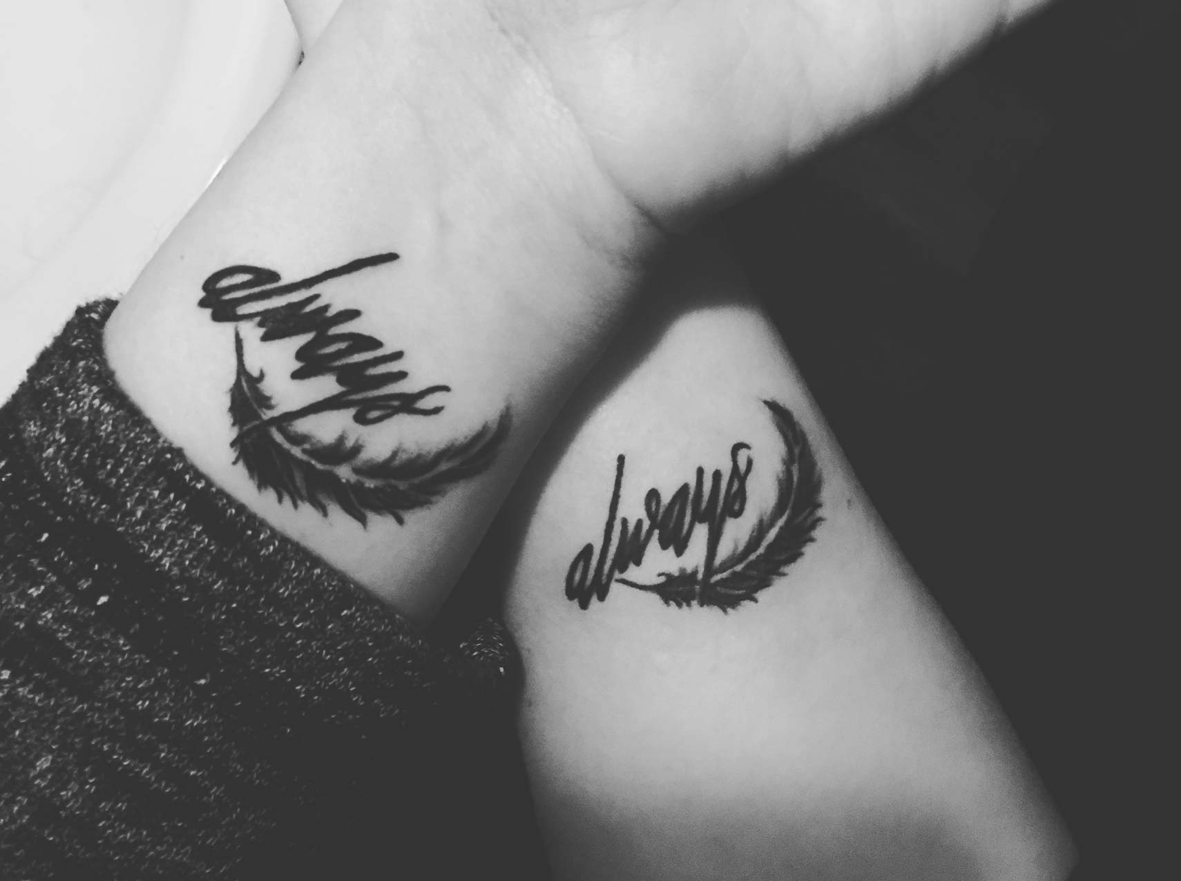 Tatuaggi coppia piuma always, 1710x1276 HD Ready, Laptop