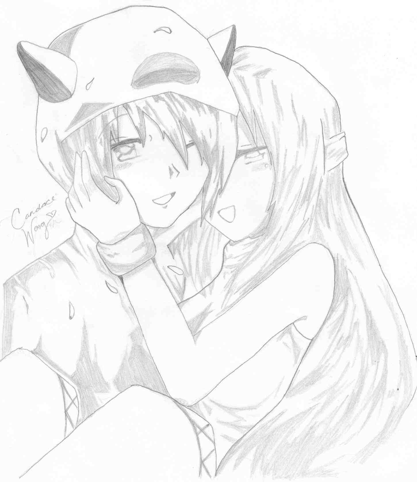 Coppia anime bacio bianco nero, 1700x2337 Full HD Verticale, Samsung Galaxy