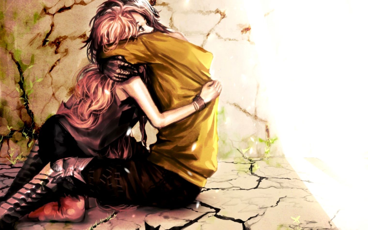 Coppia anime abbraccio commovente, 1520x950 HD, Desktop