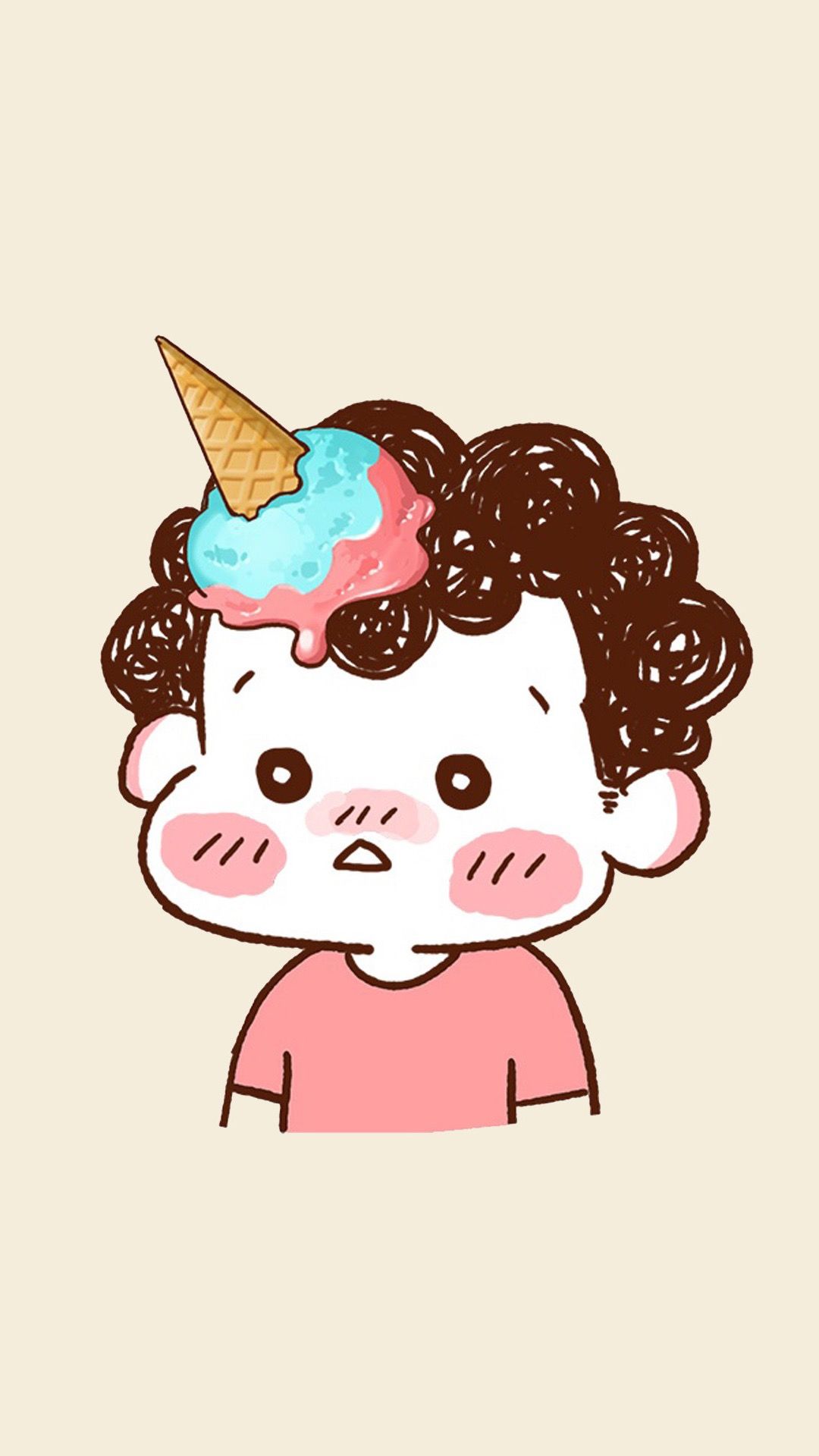 Bambino con gelato in testa, 1080x1920 Full HD Verticale, iPhone