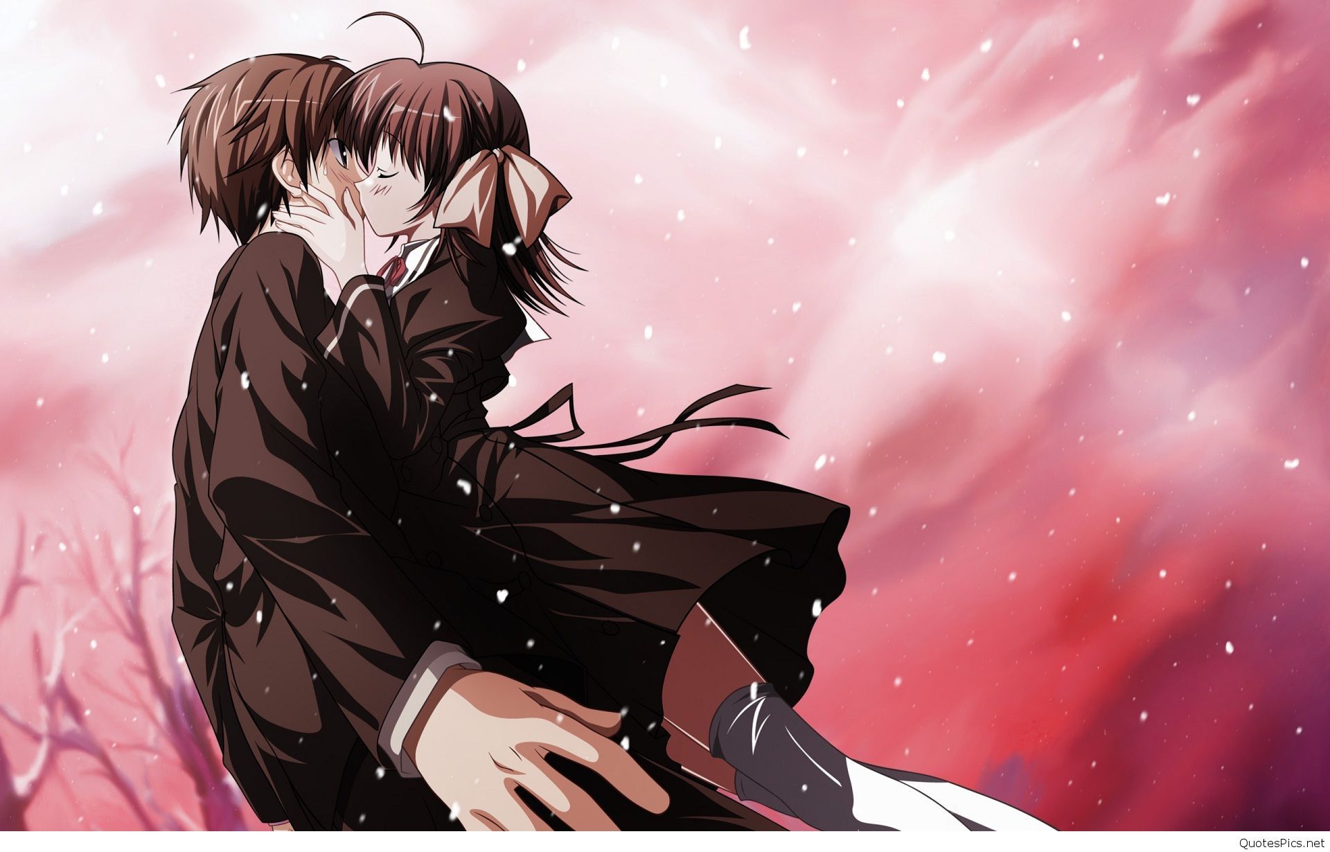 Coppia anime abbraccio neve, 1920x1230 Full HD+ WUXGA, Laptop