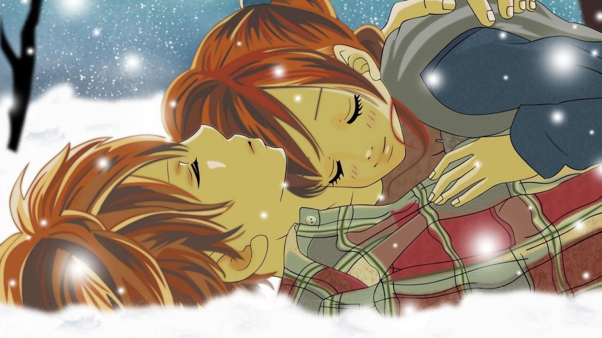 Coppia anime nella neve, 1920x1080 1080p, PC Desktop