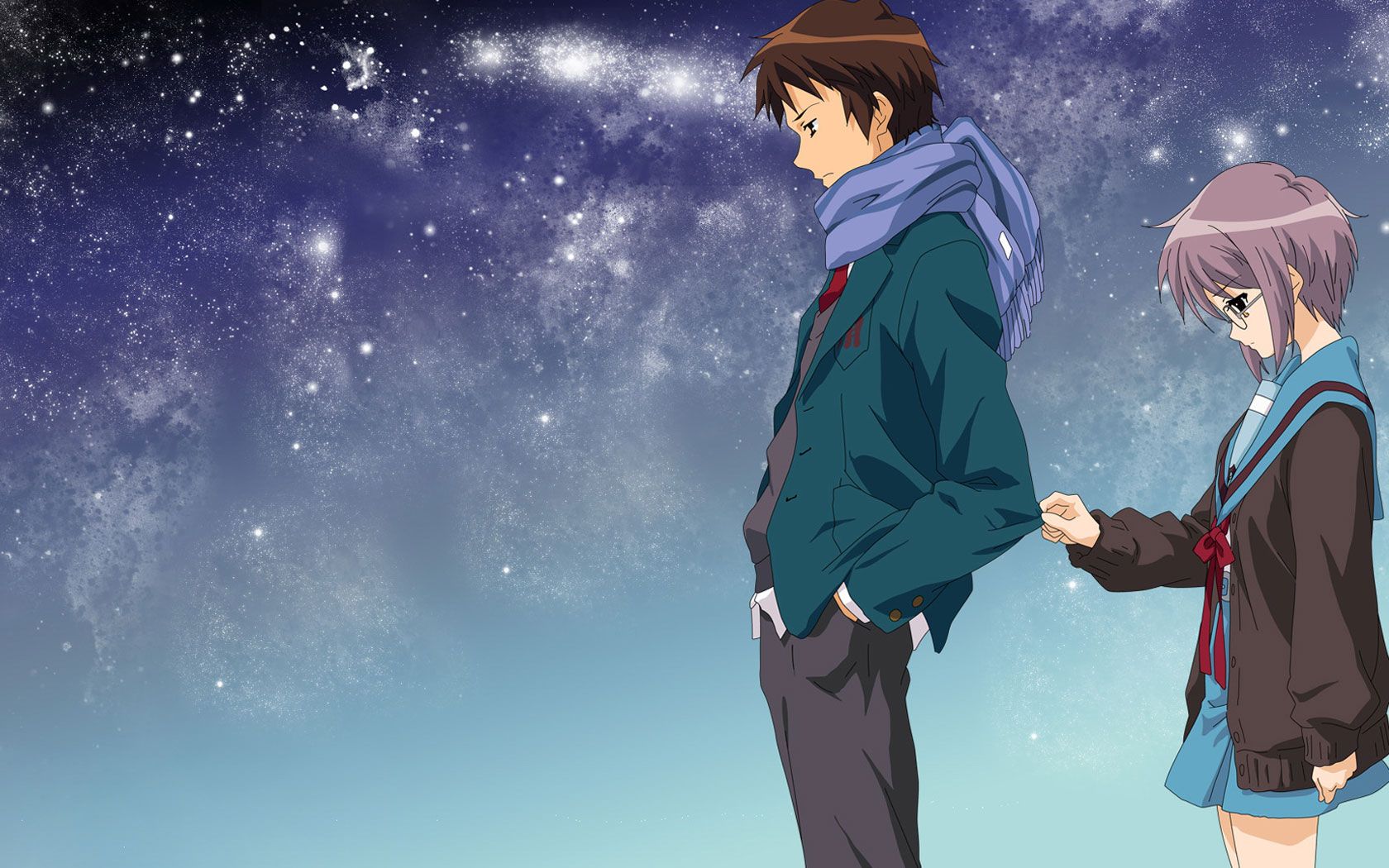 Coppia anime sotto cielo stellato, 1680x1050 HD Ready, Desktop
